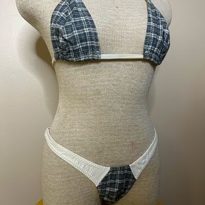 Plaid School Girl Bikini Set